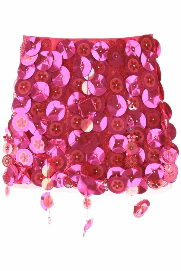 Fuchsia Sequin Mini Skirt